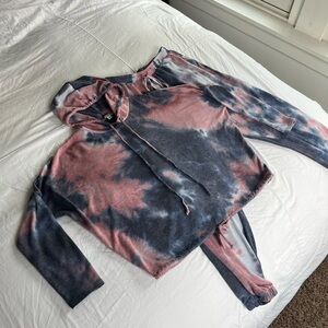 Tie-Dye Hoodie and Joggers Set, matching tracksuit